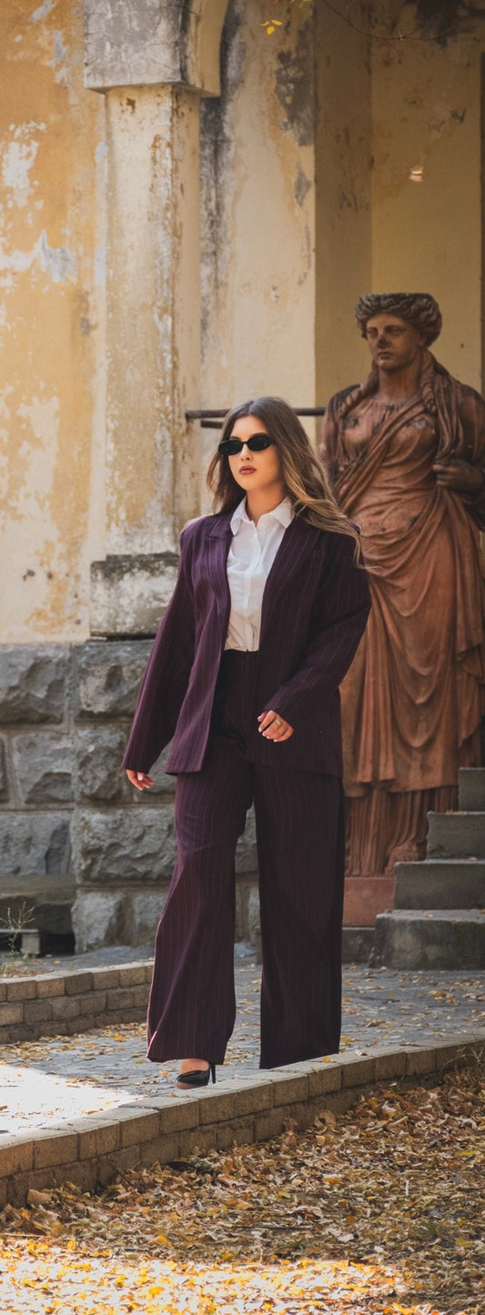 Burgundy Blazer and Trousers